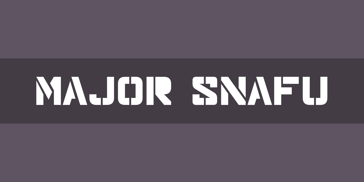 Major Snafu Regular Font preview